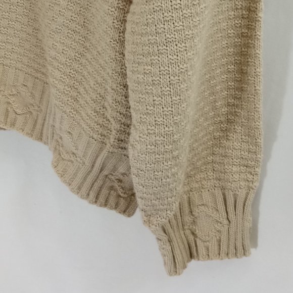 Liz Thomas LT Casuals Women's Size Large Embroidered Acrylic Tan Sweater - Picture 5 of 10